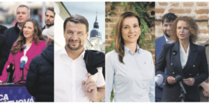 zľava Ľ. Horváthová, B.Baroš, E.Nemčovská, A. Čajková, zdroj: FB Demokrati, TPK, Trnava.sk, Trnava+